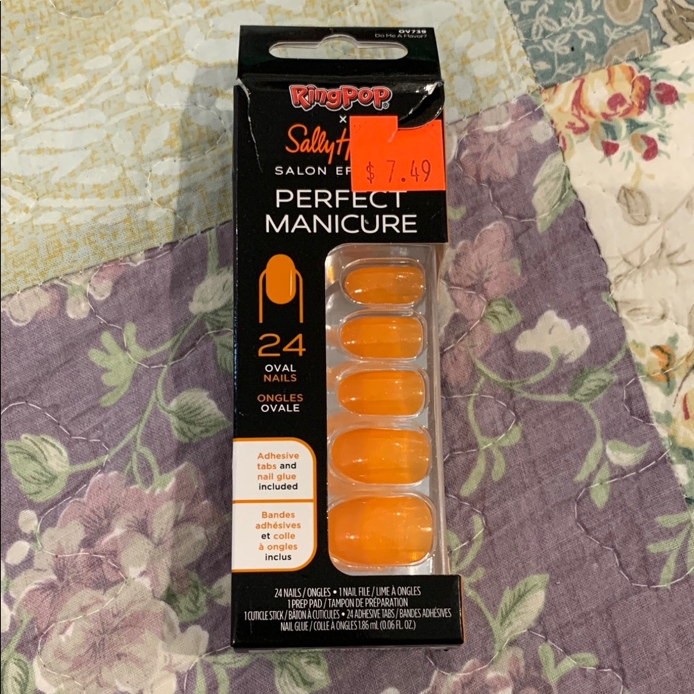 3 for $10 Salon Effects Orange Press-On Nails
